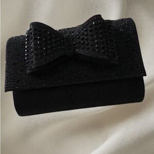 NWT INC International Concepts Black Bow Evening Clutch